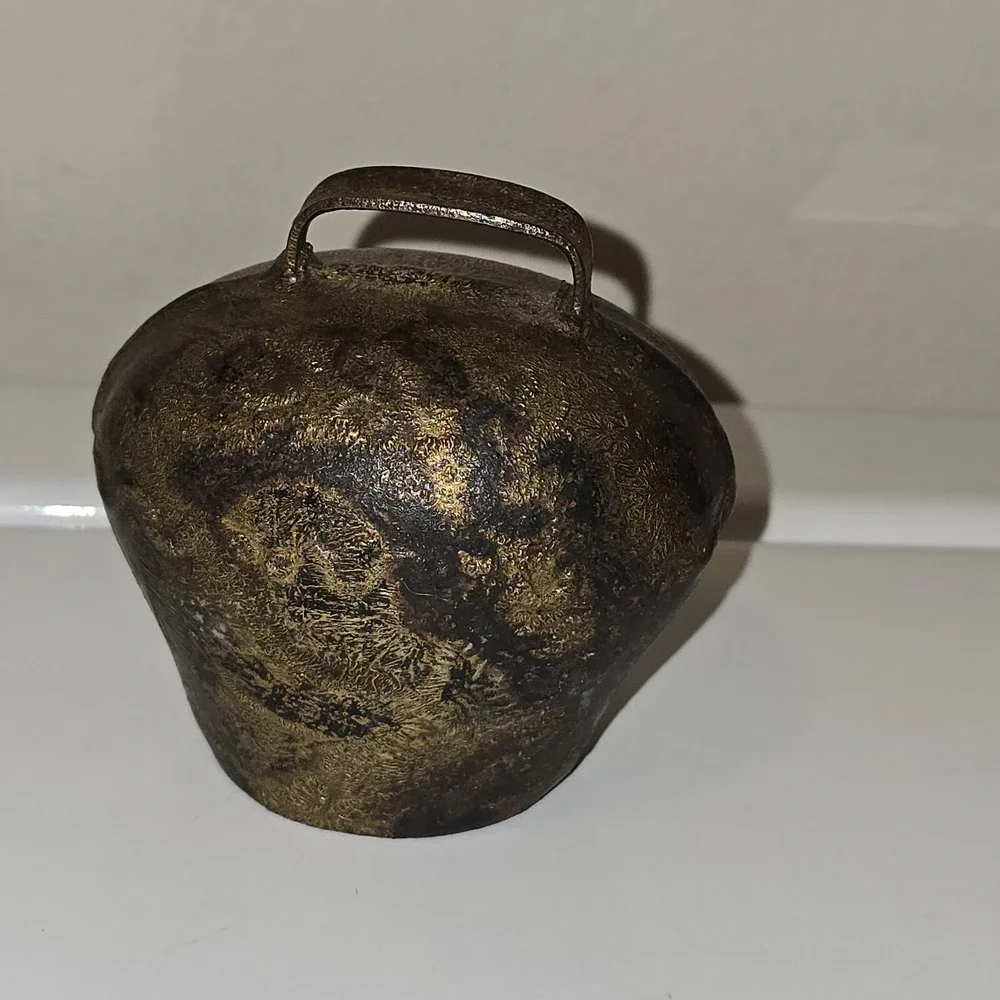 Antique Russian Bell Sound Cow Animals Brass Shepherd‎ 1900s 2.75